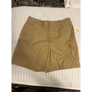 Talbots Women's Khaki Cargo Shorts, Size 12, NWT,